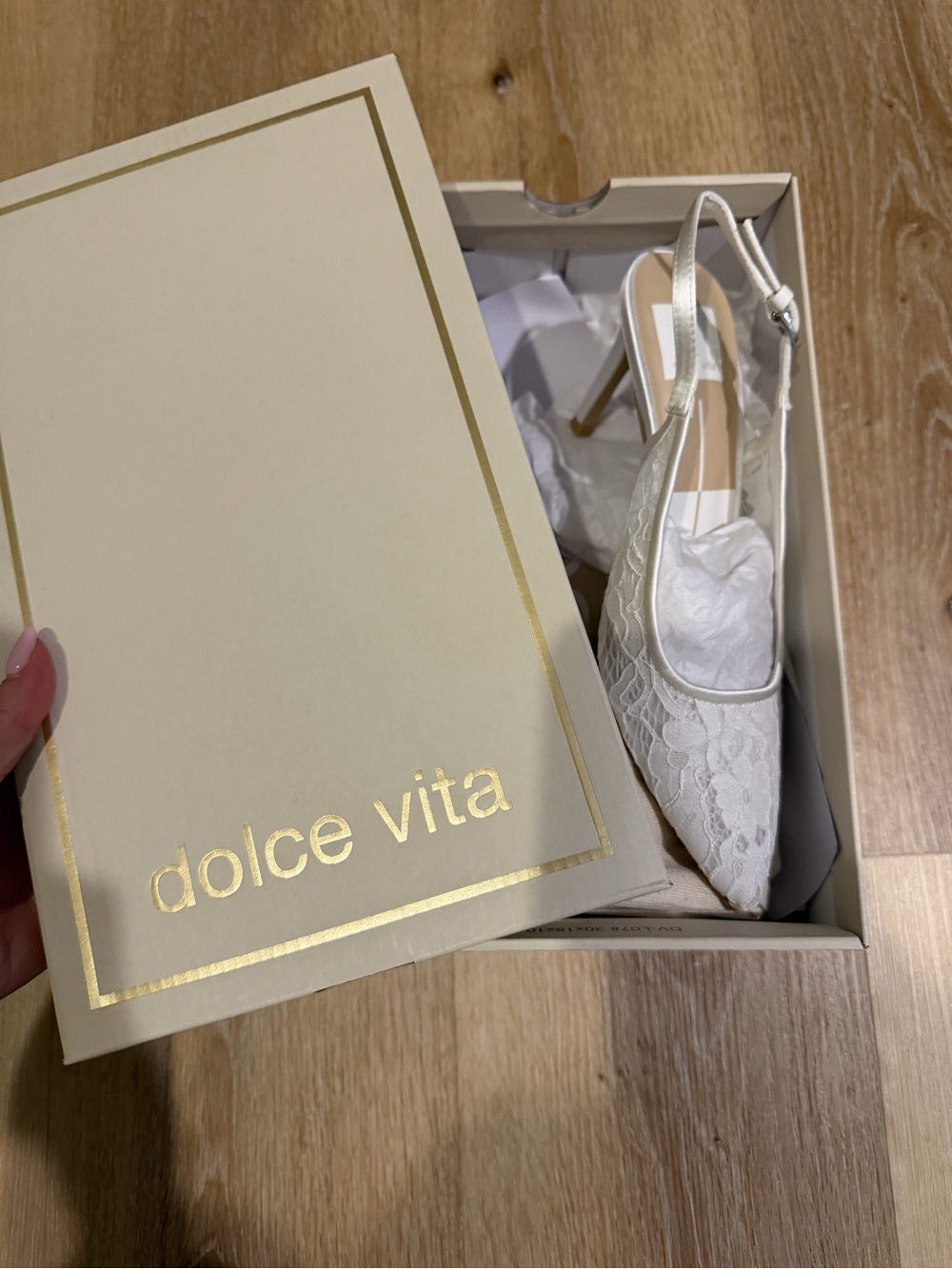 Dolce Vita White Lace Slingback Pointed Heel